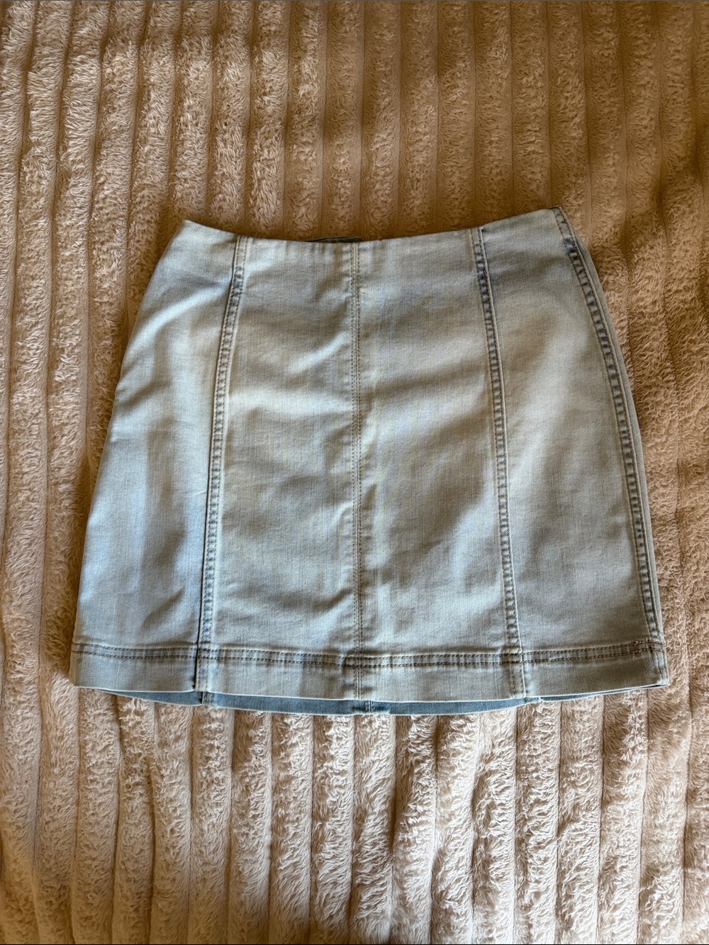 Light Wash Denim Mini Skirt - Classic Women's Style